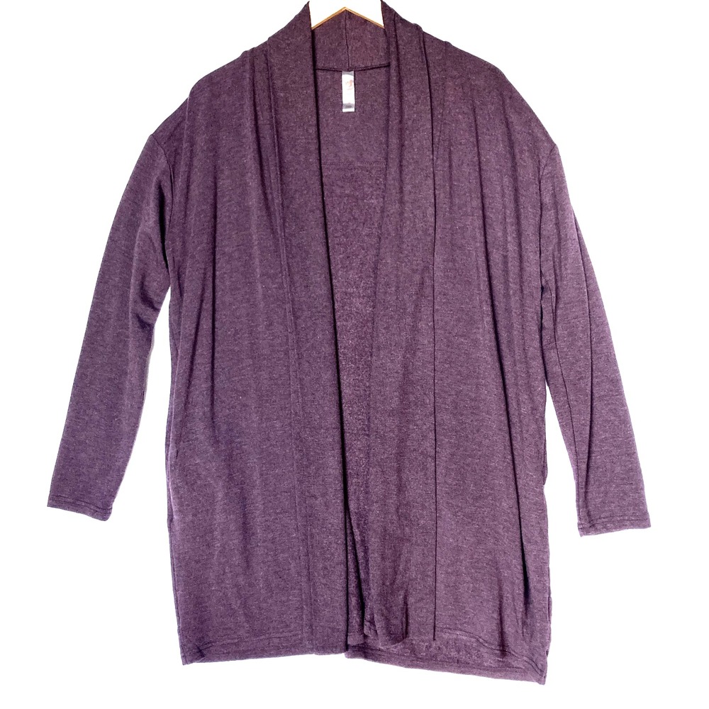 Mono B Longline Cardigan Duster Women M Shawl Collar Open Front Knit Sweater NWT